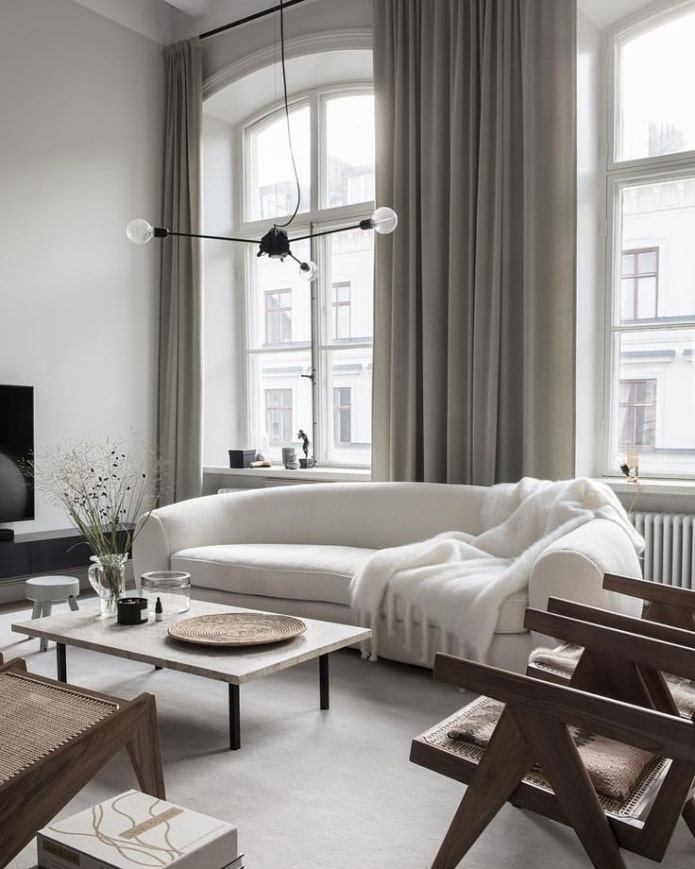 obývací pokoj ve skandinávském stylu