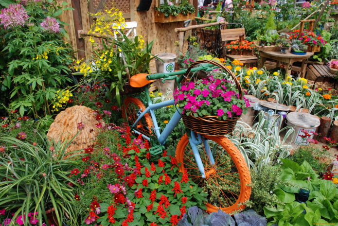 Cykel i blomster