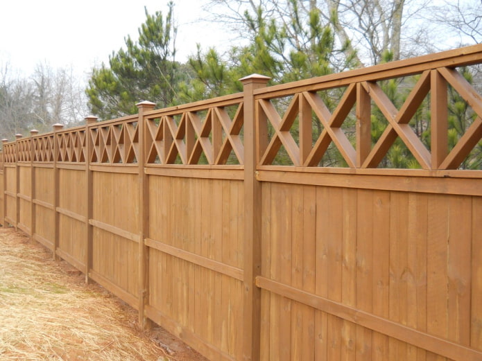 hàng rào phong cách làm bằng gỗ