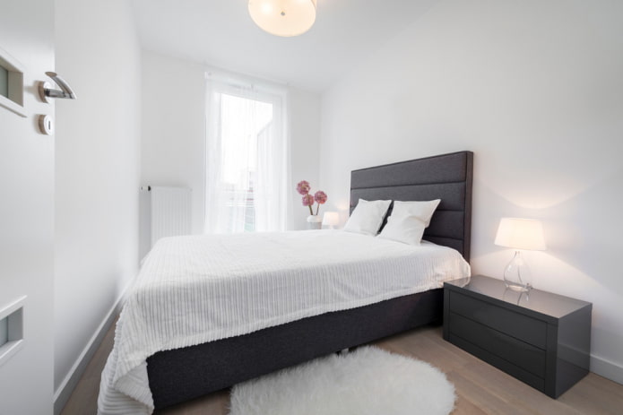 Camera da letto nello stile del minimalismo