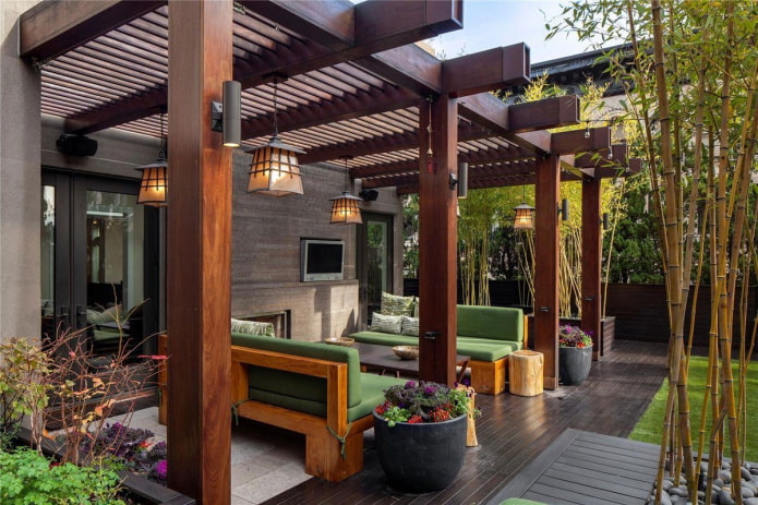 veranda i orientalsk stil