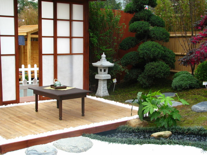 terrasse de style japonais