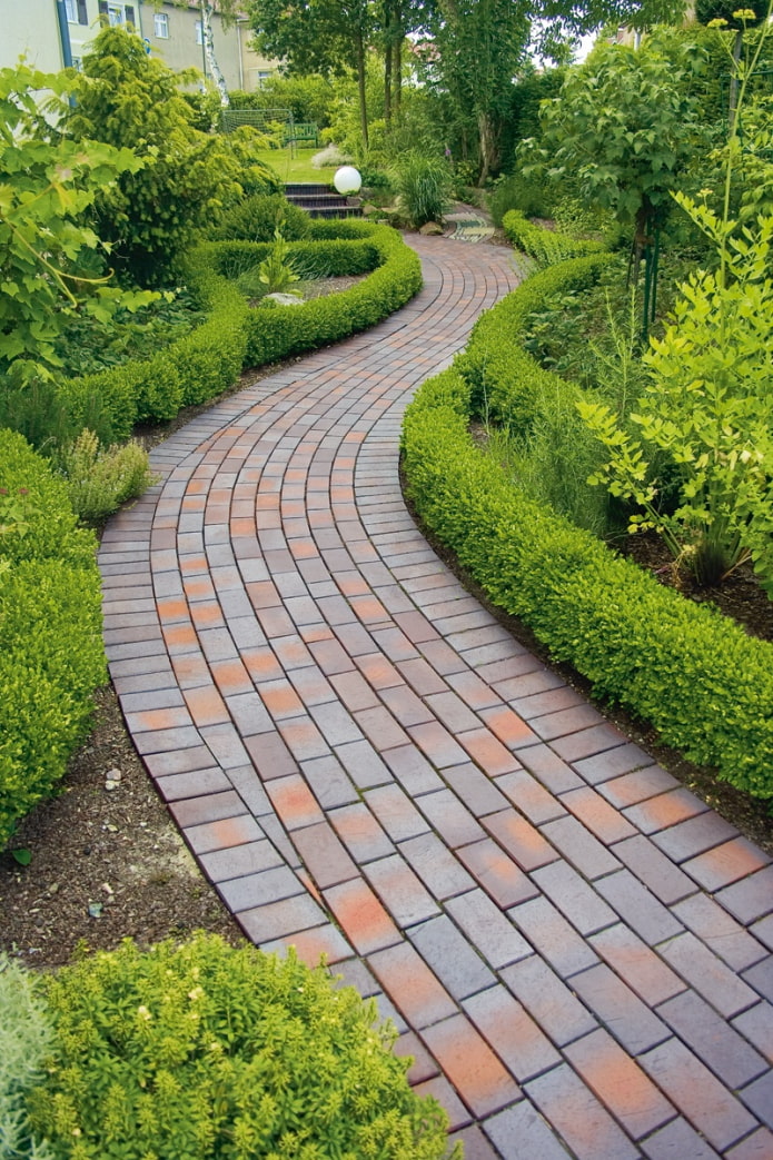 path from tiles in the garden