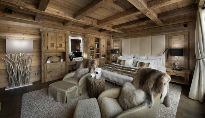 phòng ngủ kiểu nhà gỗ