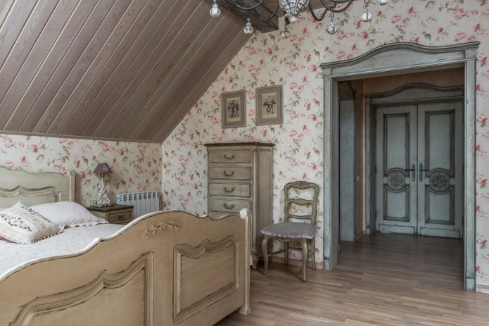 Provence tarzında yatak odası