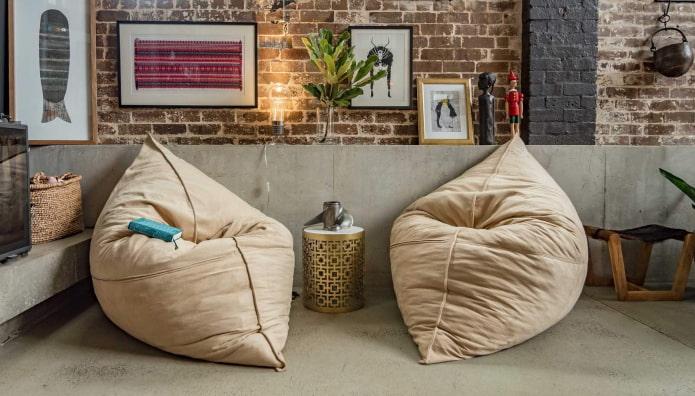 τετραγωνική καρέκλα beanbag
