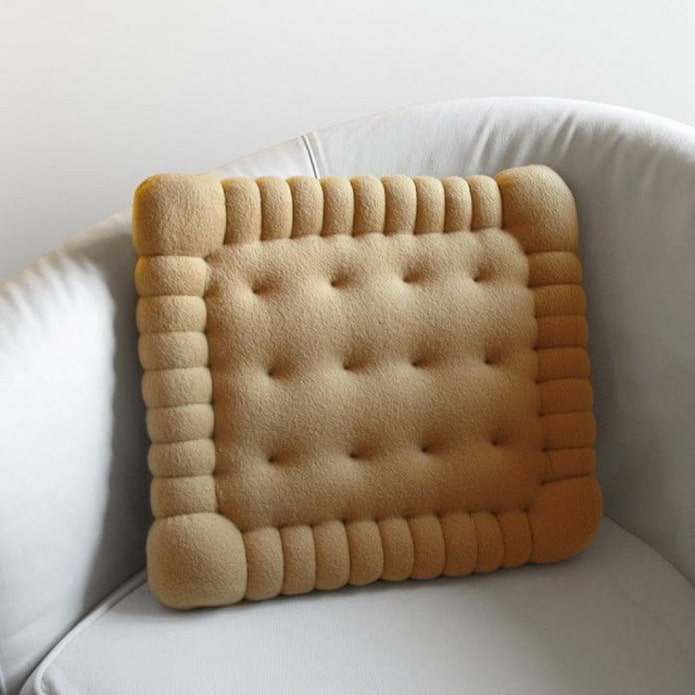 usædvanlig pude i form af cookies