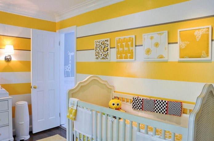 žltá detská izba