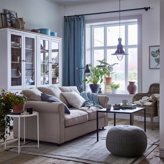 stylový obývací pokoj ikea