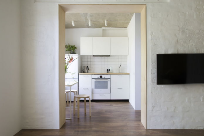 Kuchyň-obývací pokoj a otevírání
