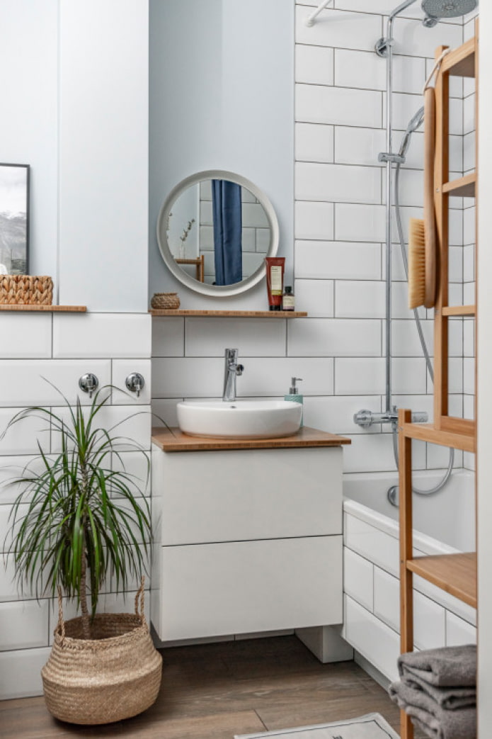 phòng tắm phong cách scandinavian