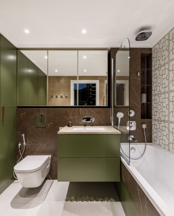 salle de bain olive