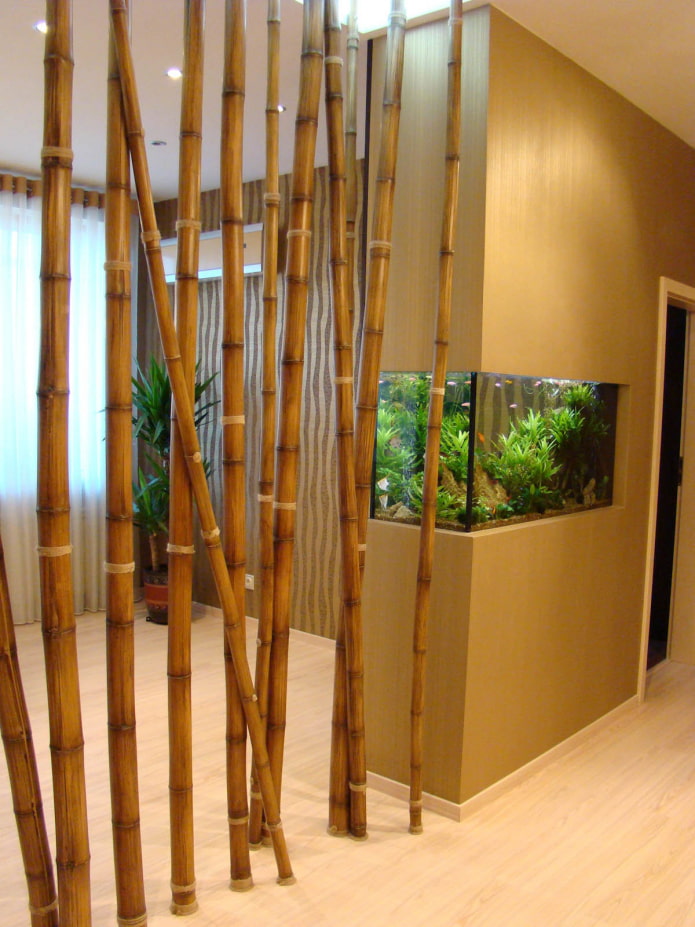 partició de tija de bambú