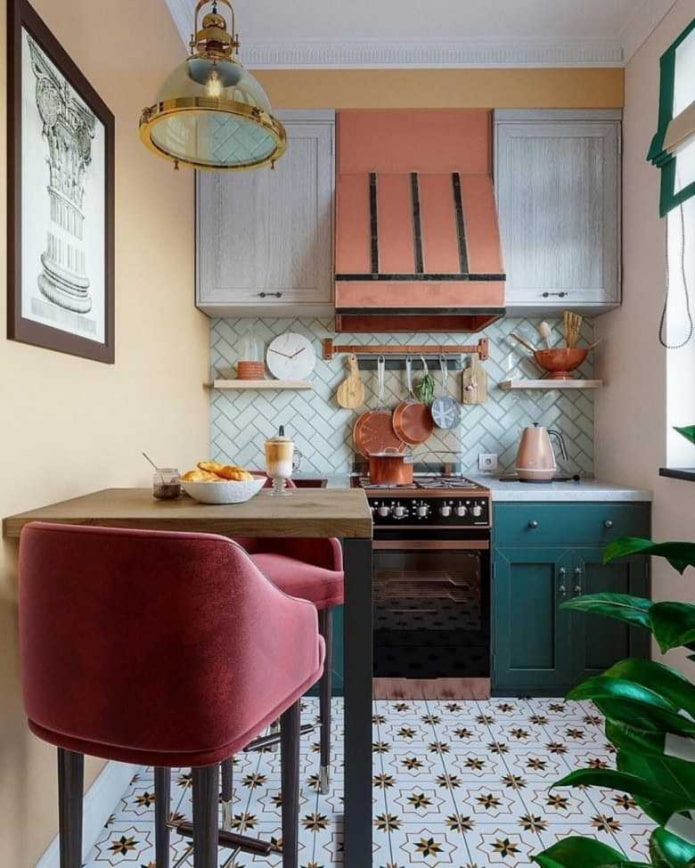 Smaragdpaarse keuken