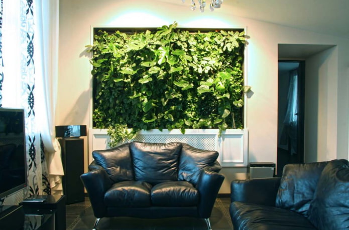 вертикална зеленина в хола