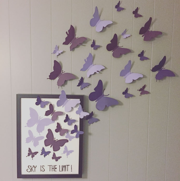 drugelių dekoras