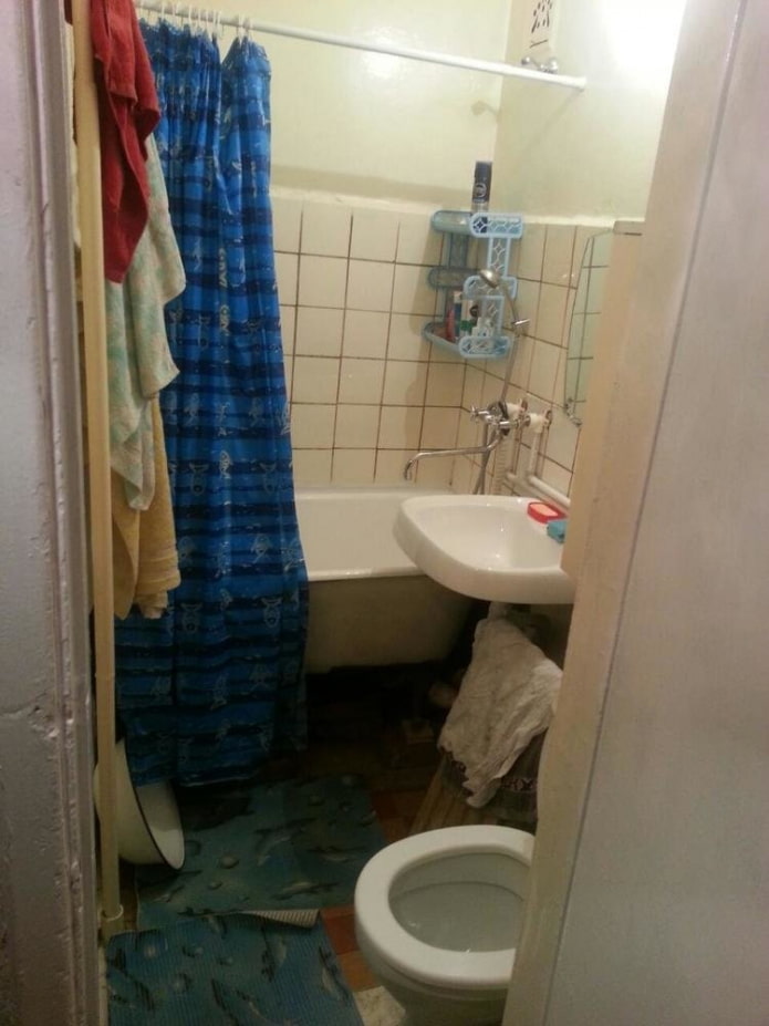 Vonios kambarys prieš perdirbant