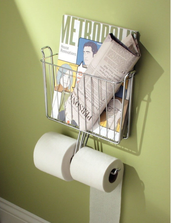 Pemegang untuk majalah dan kertas tandas