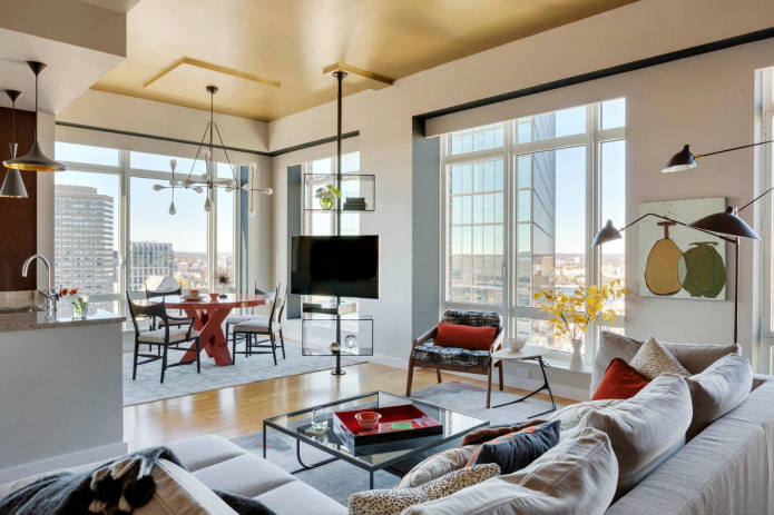apartament z panoramicznymi oknami
