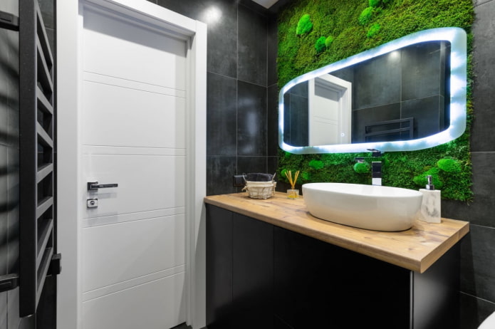 décoration de l'espace avec un lavabo dans la salle de bain