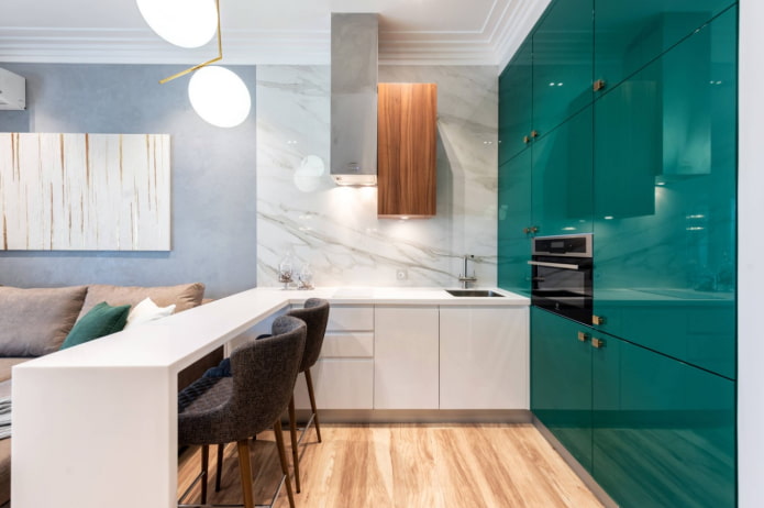 design kuchyně a obývacího pokoje