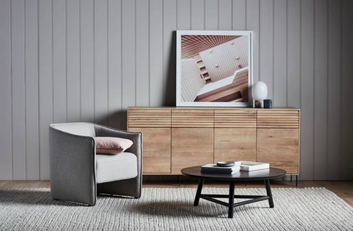 minimalistický dekor do obývacej izby