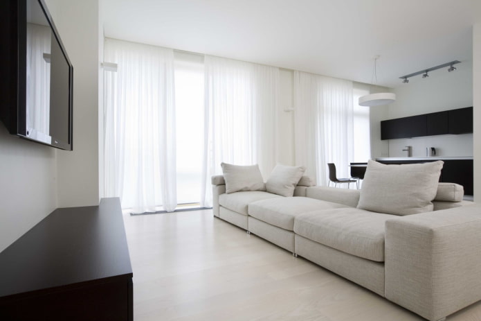 minimalistická obývacia izba