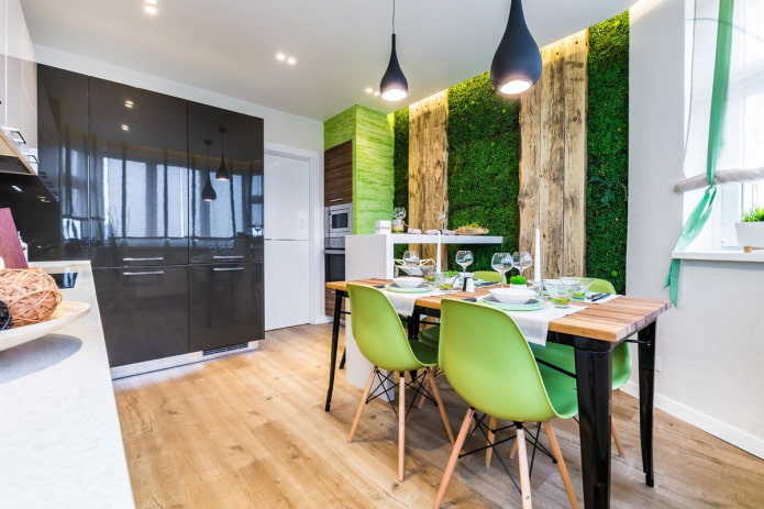 decor de bucătărie în stil ecologic