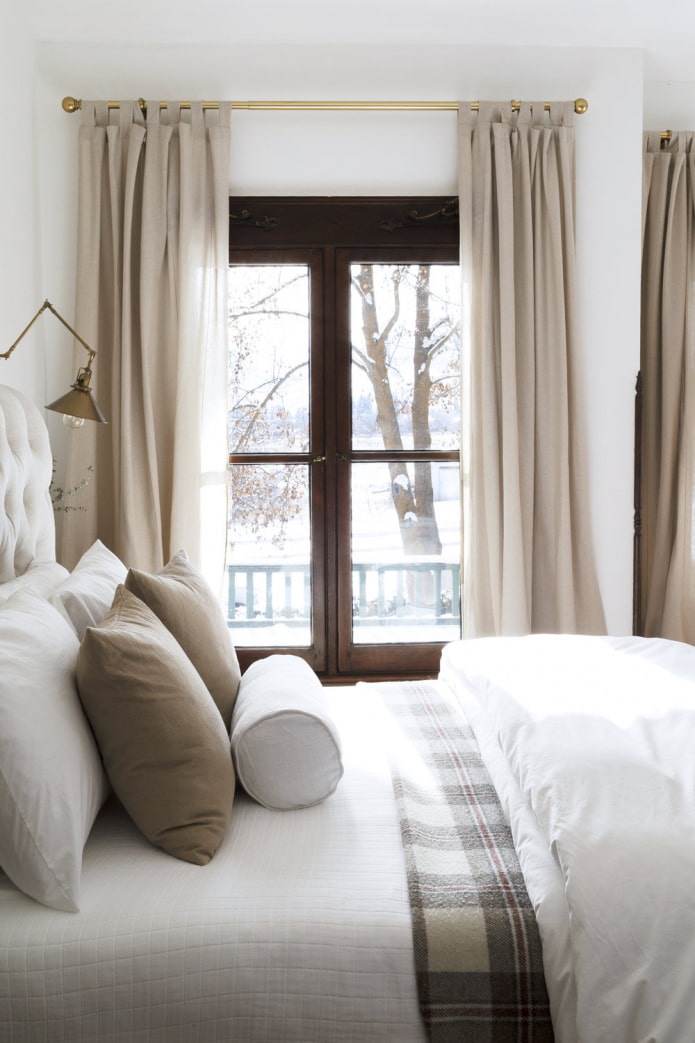 gardiner uden tyll i soveværelset