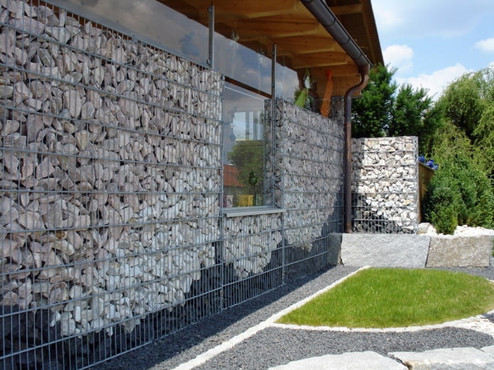 wall decoration with gabions