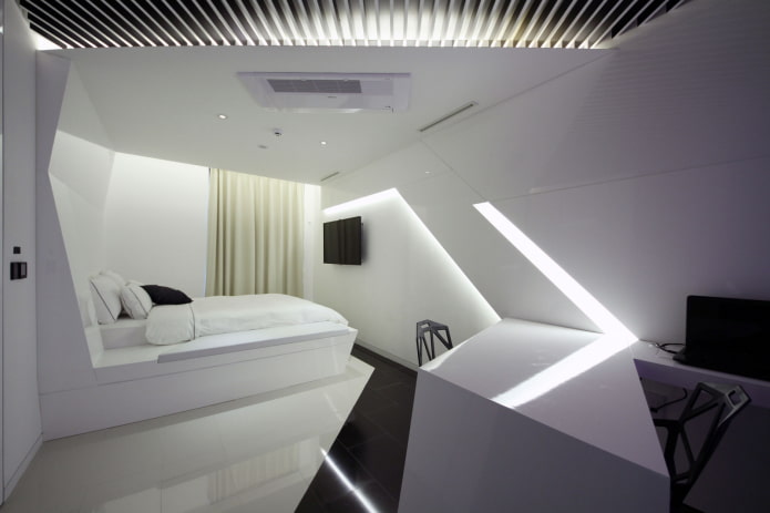 kombinovaný strop v spálni