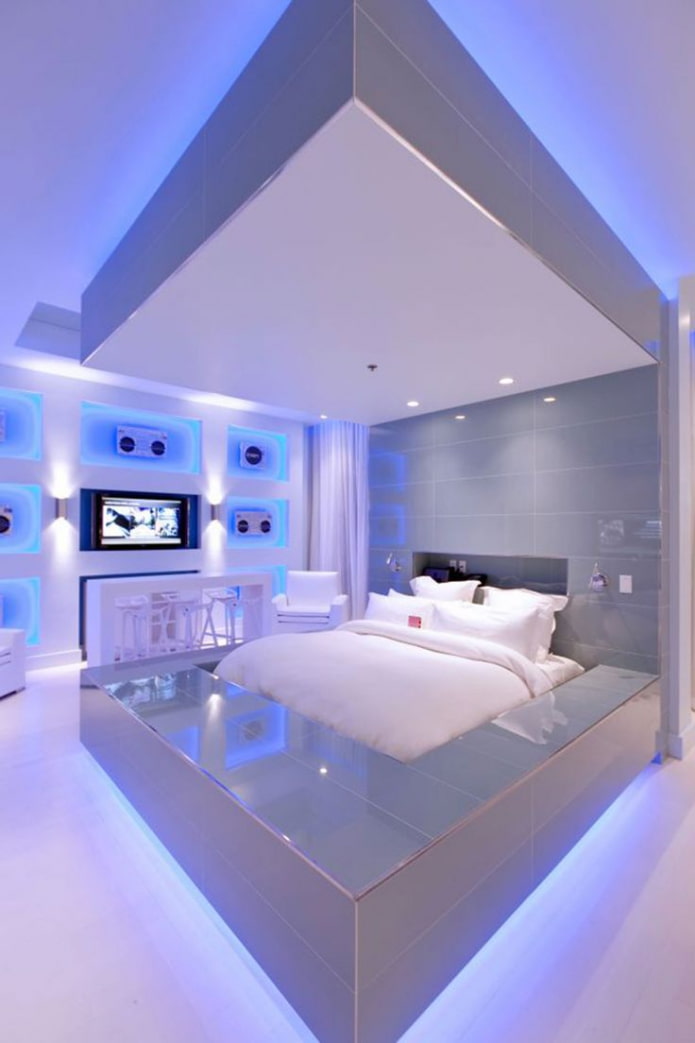 illuminazione decorativa in camera da letto