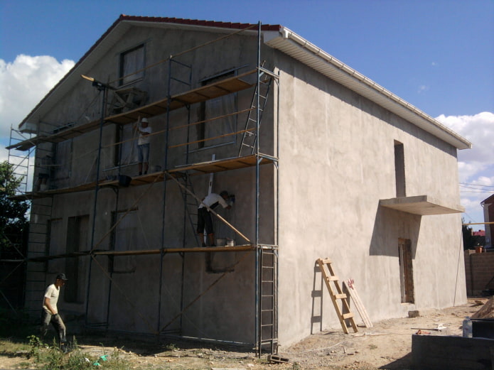 plaster konkrit fasad