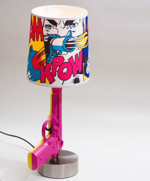 galda lampa pop art
