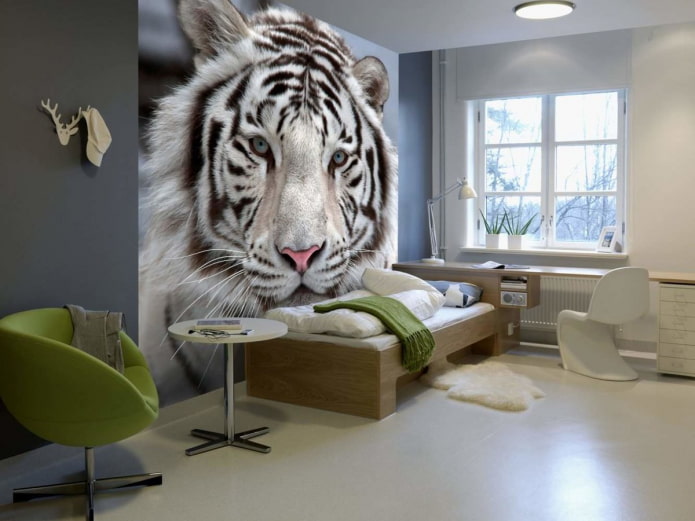 photo murale avec un tigre