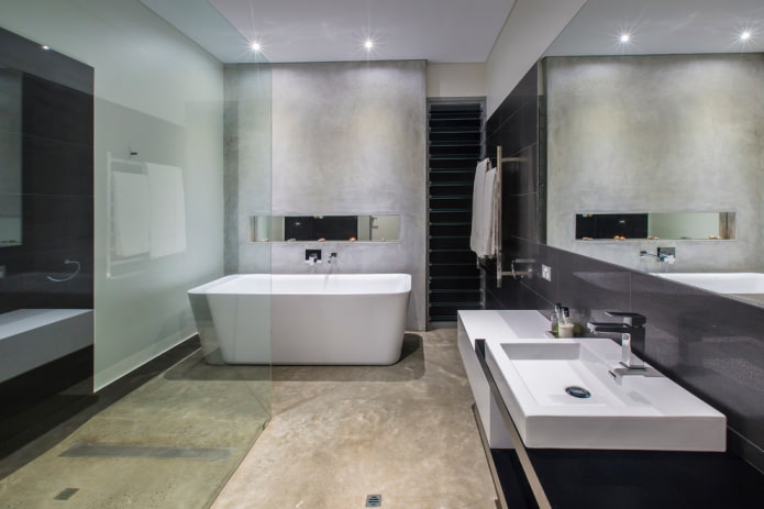 moderný interiér kúpeľne