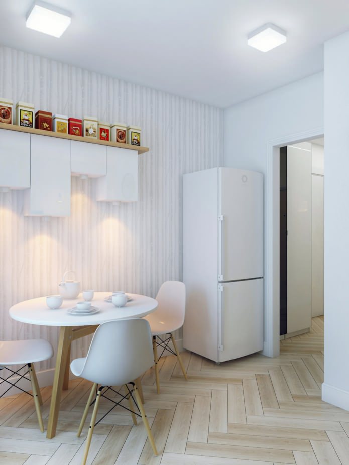 keuken in appartementontwerp 37 m². m.