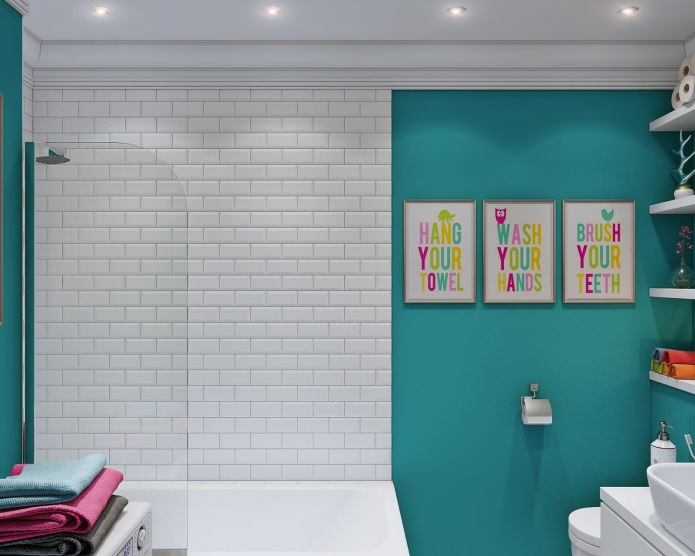 vannas istaba neliela studijas tipa dzīvokļa 24 kv.m. interjera dizainā. m.