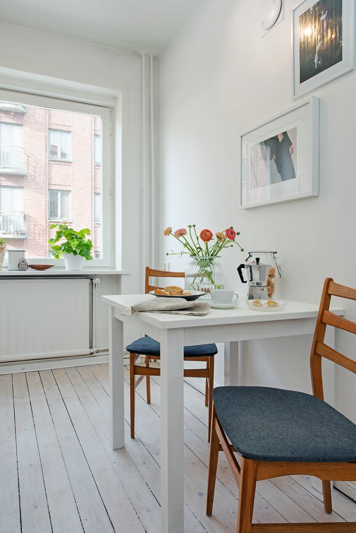 Švediškos virtuvės interjero dizainas
