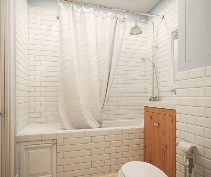 badkamer in een studio appartement