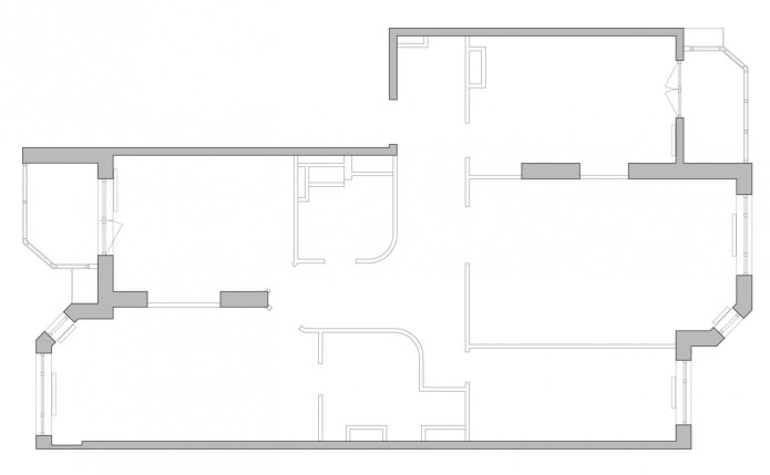 plan d'appartement 137 m². m. avant réaménagement