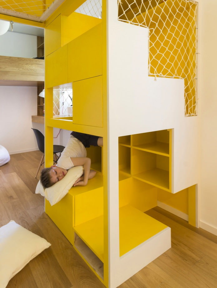 bērnudārzs trīsistabu dzīvokļa 80 kv.m dizainā. m.