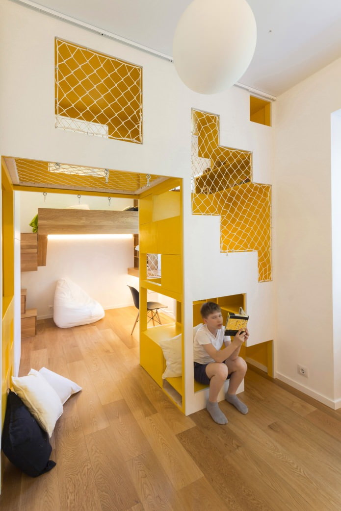 детска стая в дизайна на тристаен апартамент от 80 кв. м.