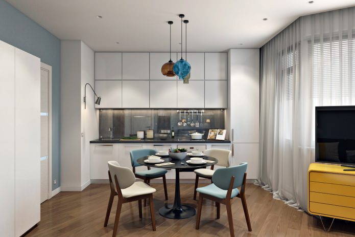 cuisine en appartement design 41 m². m.