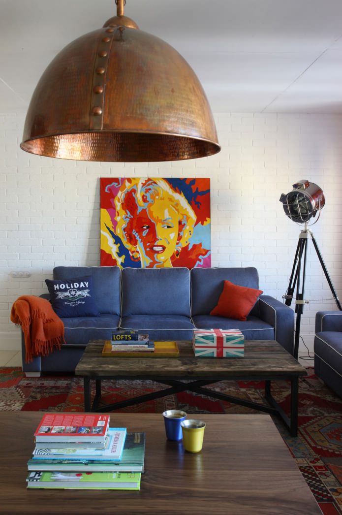 obývacia izba v štýle pop art