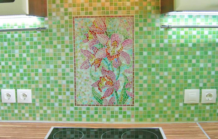 Køkken med mosaikker