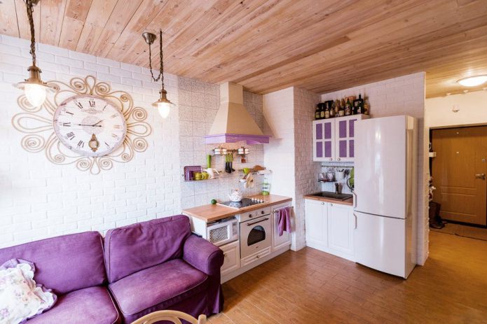 malá kuchyň-obývací pokoj