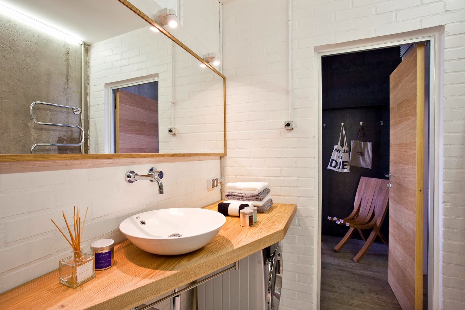 Beton în interiorul unui apartament creativ: baie