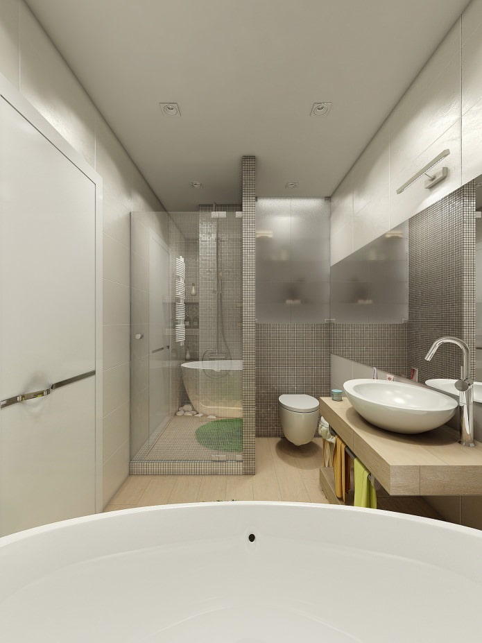 حمام في تصميم شقة 80 متر مربع. م.