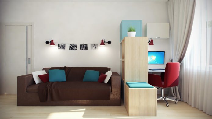 salon en appartement design 55 m². m